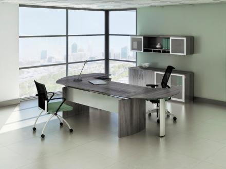 Mayline Medina Desk with Curved End Returns